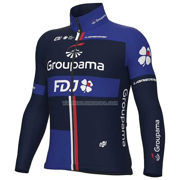 2023 Ropa Ciclismo Groupama-FDJ Profundo Azul Mangas Largas y Culotte Largo